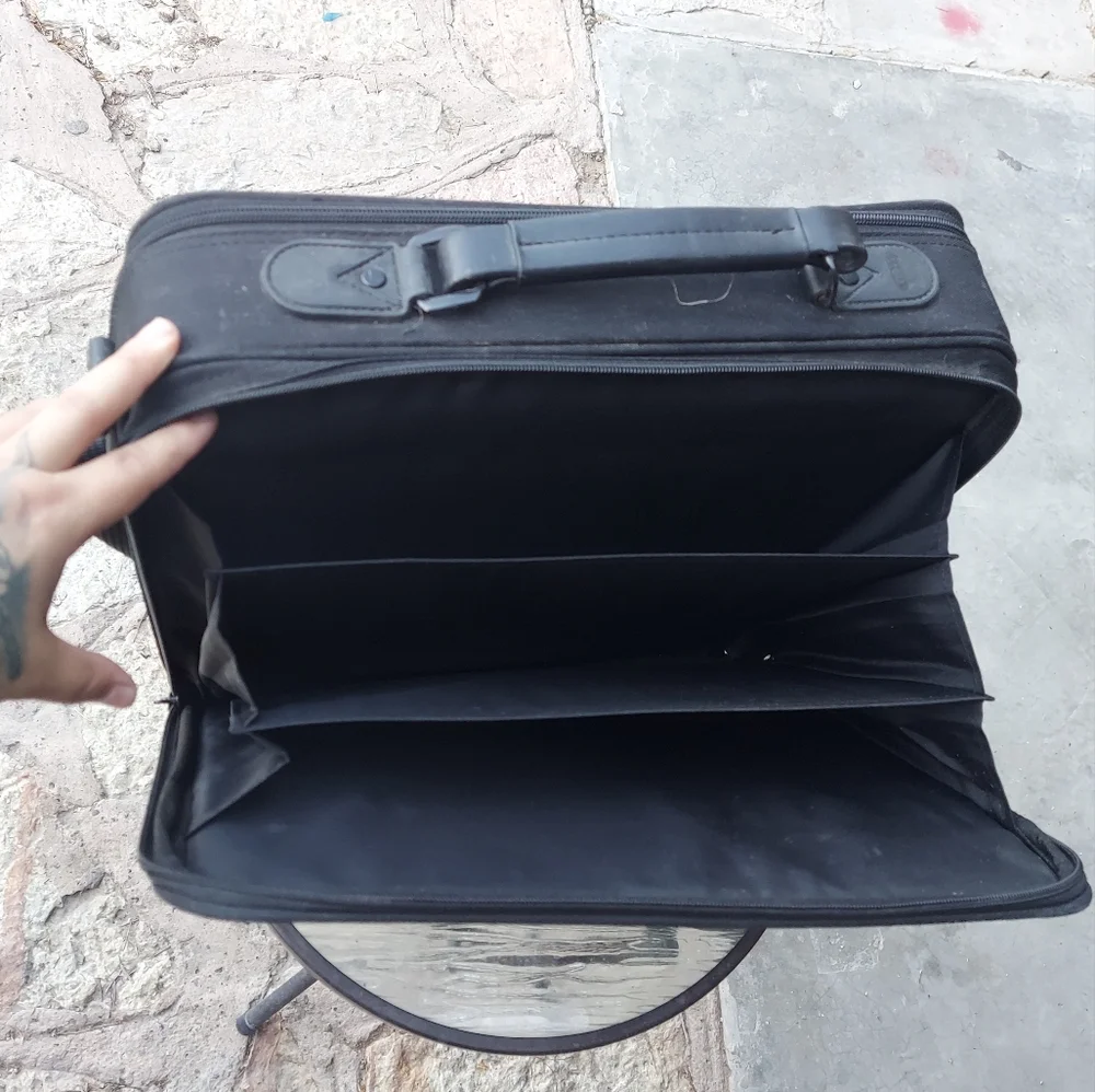 Vintage Dell DN35 Leather Canvas Laptop Briefcase Bag NEW